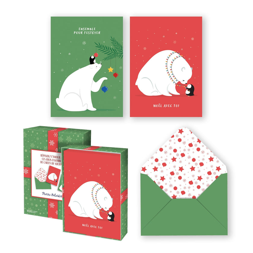 PBI ACN - Carte de Noël - Lot de 10 ours polaires 2024