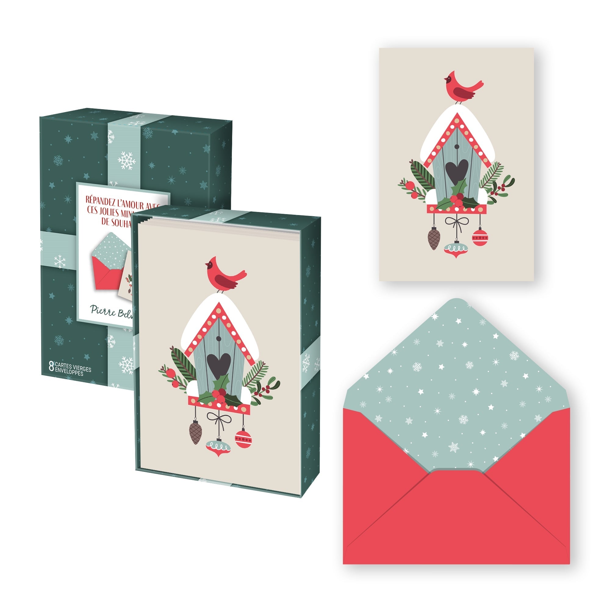 PBI ACN - CARTE NOEL MINI ENS. DE 8 CARDINAL 2024
