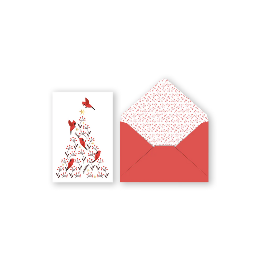 PBI ACN - CARTE NOEL MINI IDV./ CARDINAUX EN SAPIN 2024