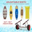 Soozier Kayak Cart Dolly Adjustable Width Transport Red