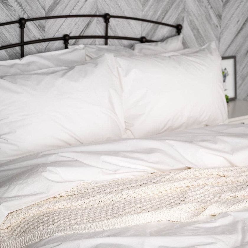 Essential Organic Percale Collection Duvet Cover & Pillowcase Set
