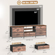 Jamie TV Stand with Charging Station for TVs up to 70 Inches-Rustic Brown