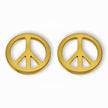 Boucles d'oreilles à logo PEACE en or
