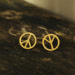 Boucles d'oreilles à logo PEACE en or