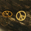 Boucles d'oreilles à logo PEACE en or
