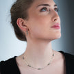 PELLA Silver (White Gold): Minimalist Moissanite Row Stud Earrings – Elegant Sparkle in Every Line