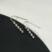 PELLA Silver (White Gold): Minimalist Moissanite Row Stud Earrings – Elegant Sparkle in Every Line