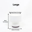 Perla - White Bamboo Mid-Century Mushroom Planter