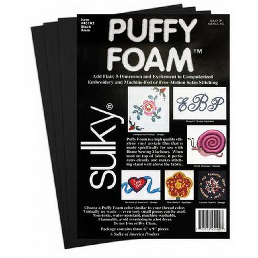 SULKY FOAM PUFFY BLK 2MM 6