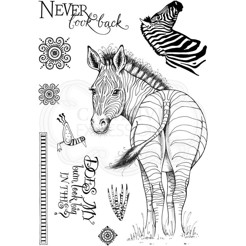 Pink Ink Designs Stripes A5 Clear Stamp