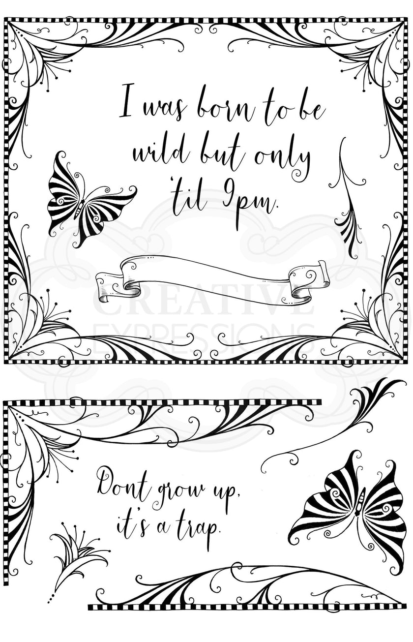 Elegance A5 Clear Stamp Set
