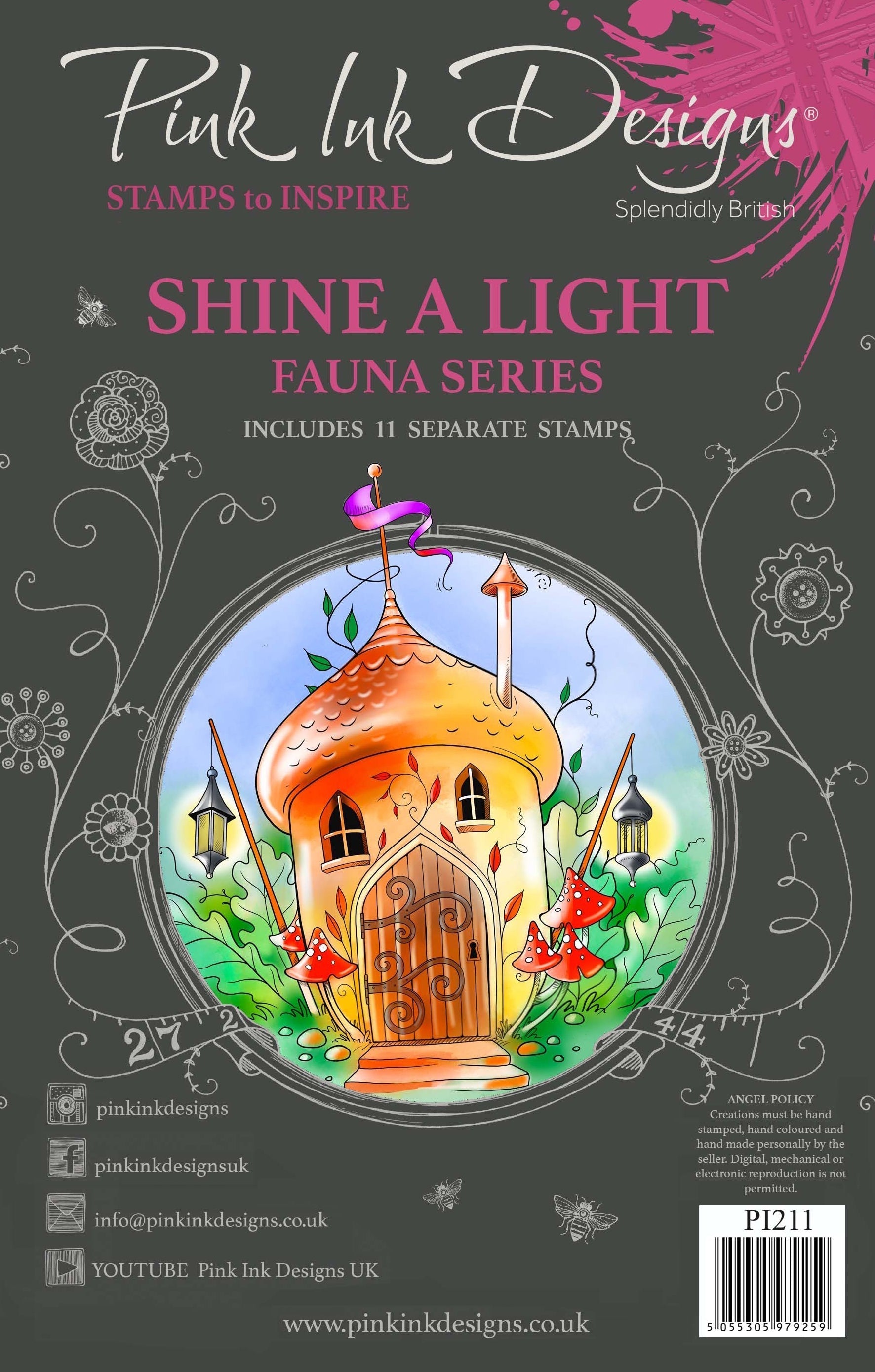 Pink Ink Designs Shine A Light 6 in x 8 in Clear Stamp Set