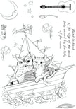 Pink Ink Designs The Owl & The Pussycat 6 in x 8 in Clear Stamp Set