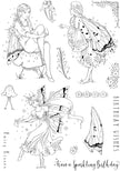 Pink Ink Designs Dance With Fairies 6 in x 8 in Clear Stamp Set