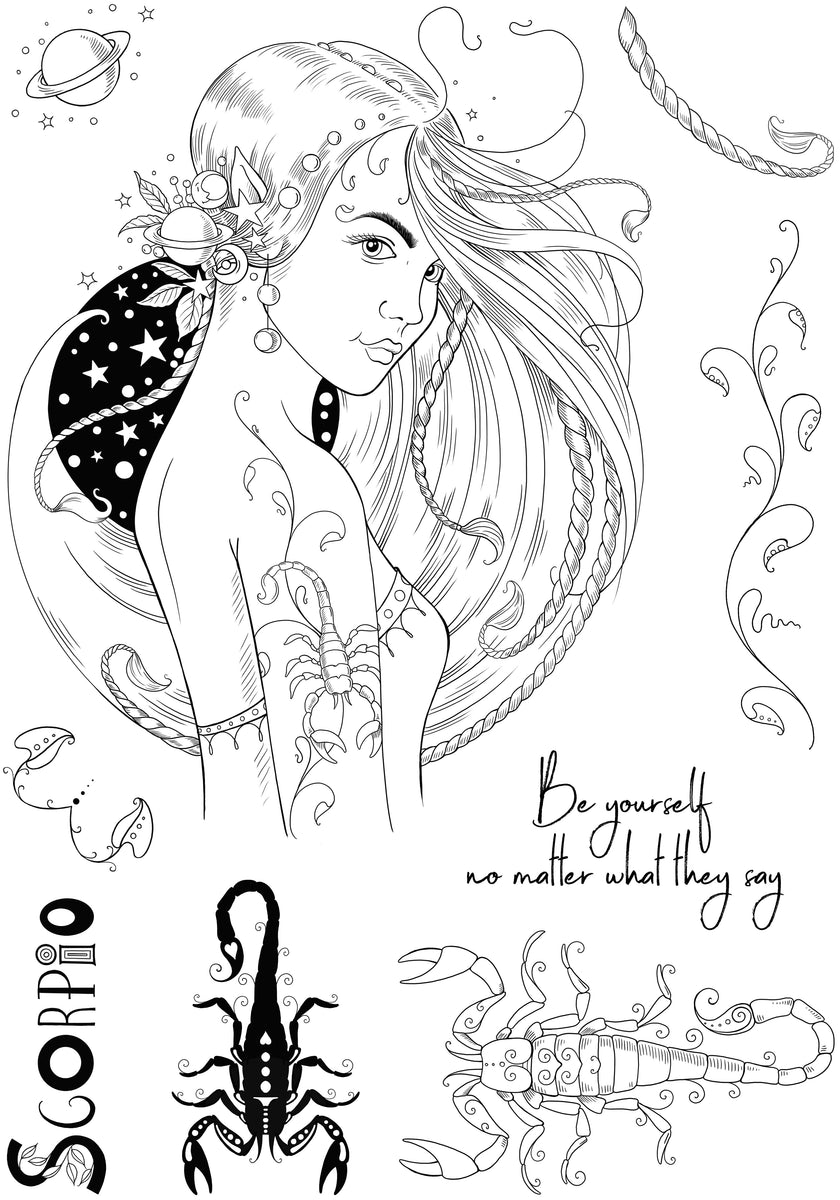 Pink Ink Designs Scorpio 6 in x 8 in Clear Stamp Set
