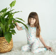 Ensemble de pyjama en bambou à manches courtes (motif jardin aux colibris)