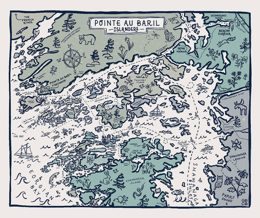 Cozy Map Blanket | GBAYCo. Pointe Au Baril Edition
