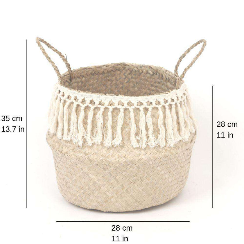 Pokha - Seagrass Basket With Tassel