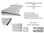 Deluxe Polyester Rope Hammock with Wicker Stand