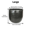 Ponche - Brass Black Basket Planter