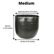 Ponche - Brass Black Basket Planter