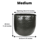 Ponche - Brass Black Basket Planter