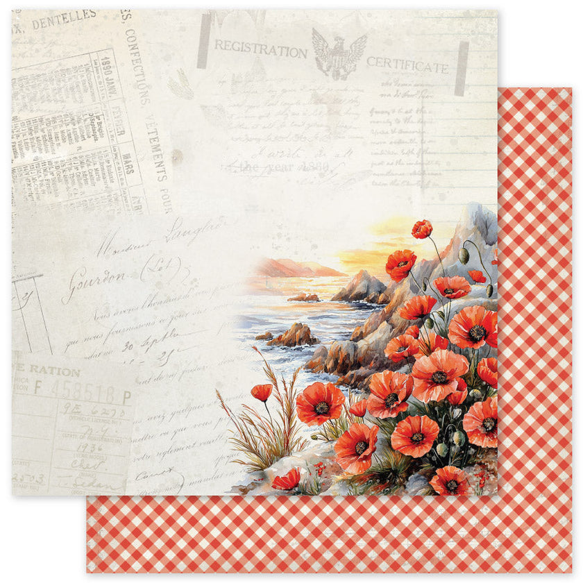 Poppy Garden Basics F 12 x 12 Paper (12 pc Bulk Pack) 34662