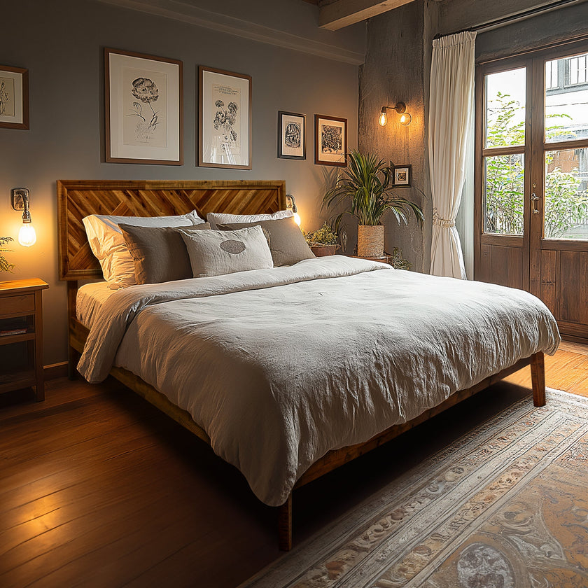 Sierra Deluxe Solid Wood Bed Frame
