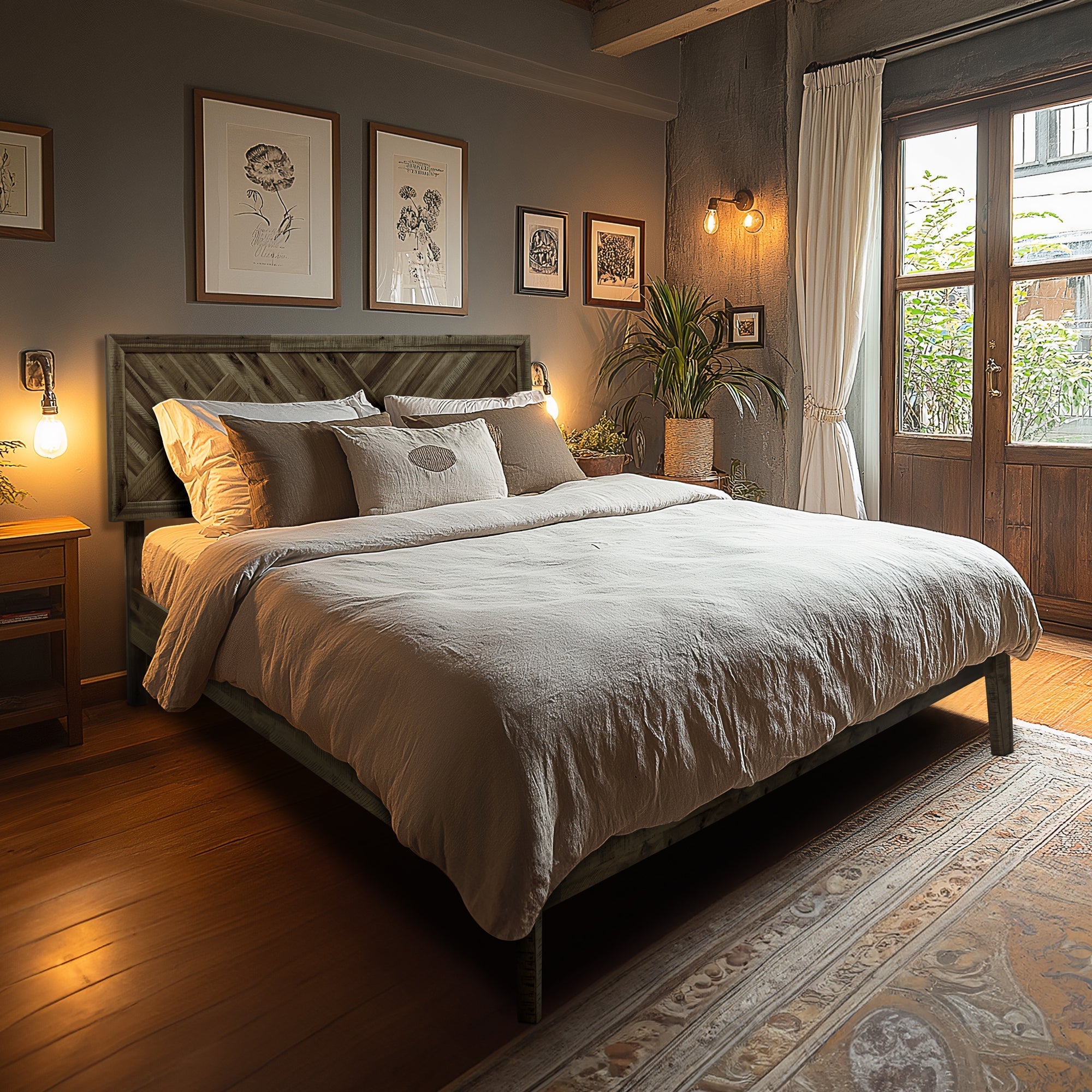Sierra Deluxe Solid Wood Bed Frame