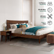 [Buy 1 Get 1] Aurora Solid Wood Bed Frame & Nightstand