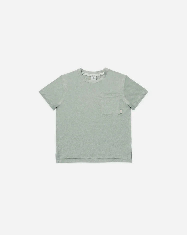 Cove Essential Pocket Tee | Heathered Sea Green | Rylee & Cru