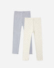 Ribbed Legging Set | Natural & Periwinkle | Rylee & Cru
