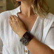 Beaded Bracelet with Wooden Clasp