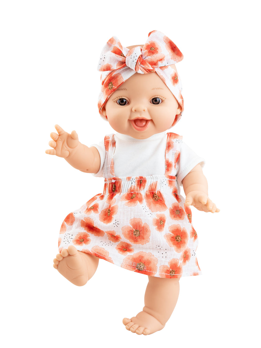 Clothes for dolls Alex & Sonia - Floral overalls set - Paola Reina