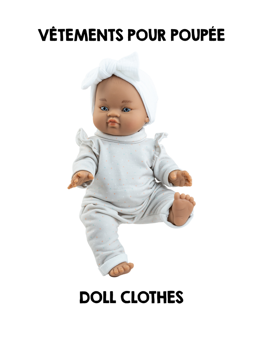 Clothes for Gordis dolls - Gray polka dot outfit - Paola Reina