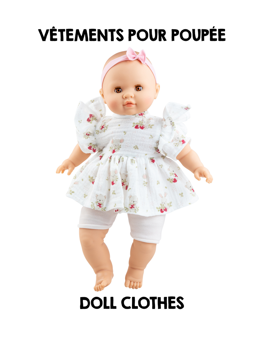 Clothes for Los Manus dolls - Strawberries dress - Paola Reina