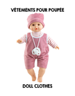 Clothes for Alex & Sonia dolls - Pink jumpsuit - Paola Reina