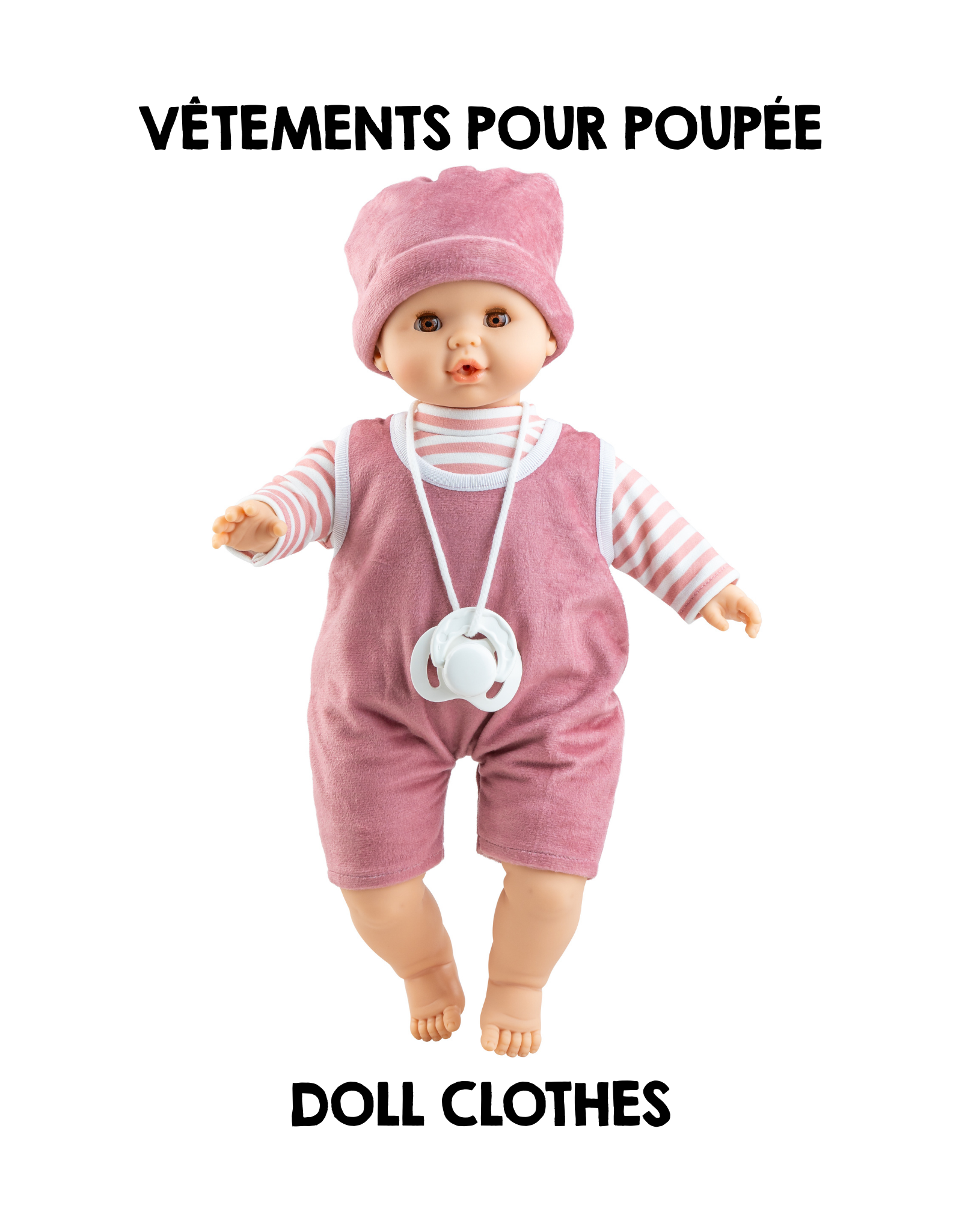 Clothes for Alex & Sonia dolls - Pink jumpsuit - Paola Reina
