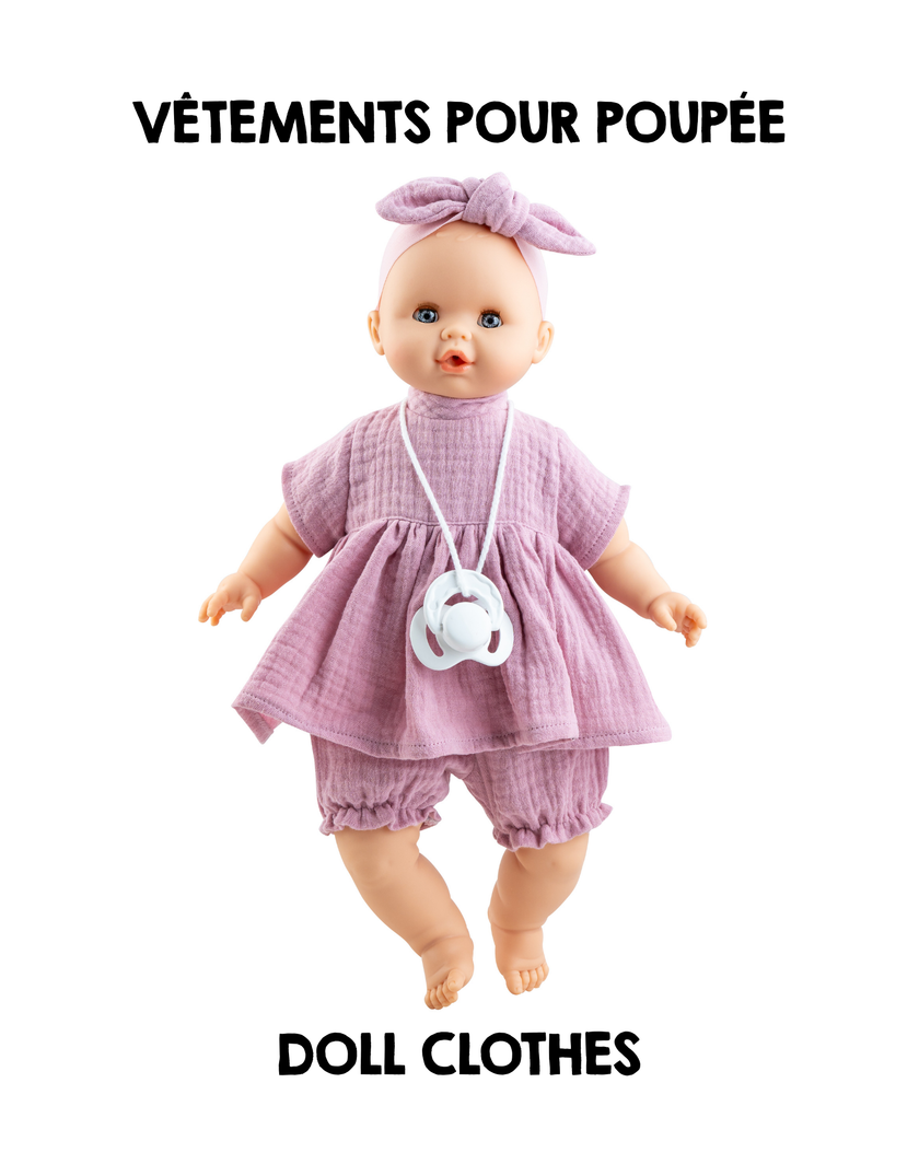 Clothes for Alex & Sonia dolls - Pink dress - Paola Reina