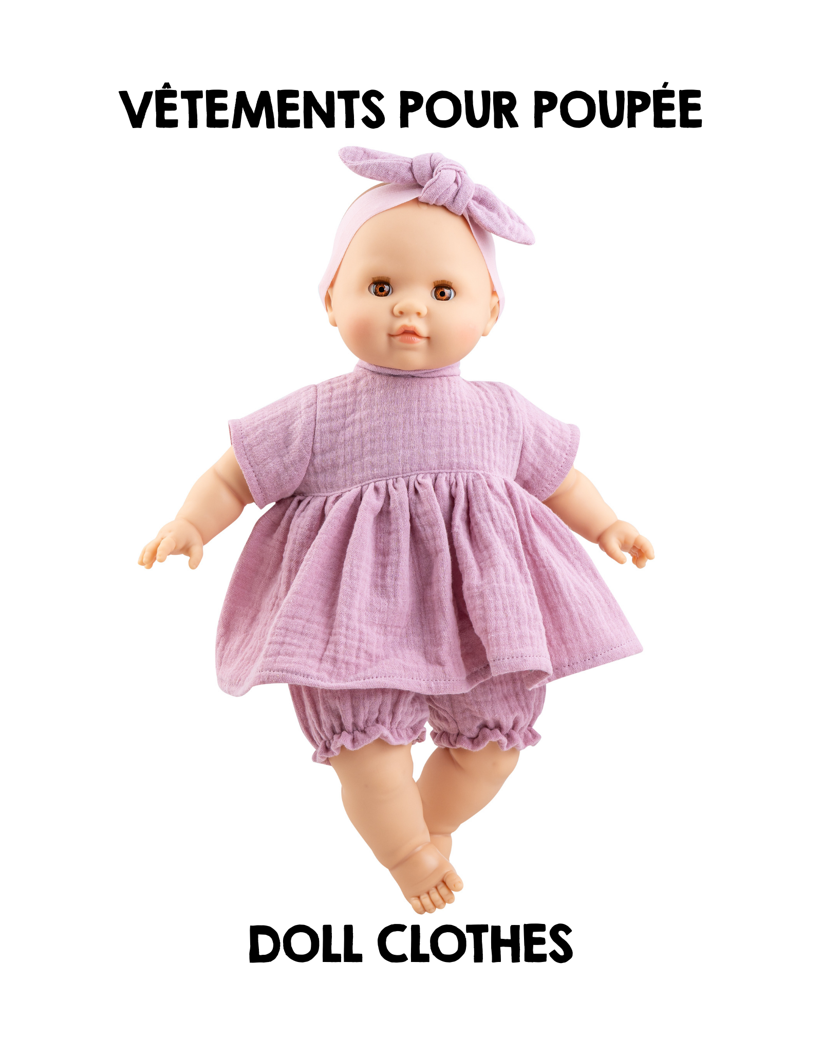 Clothes for Los Manus dolls - Pink dress - Paola Reina