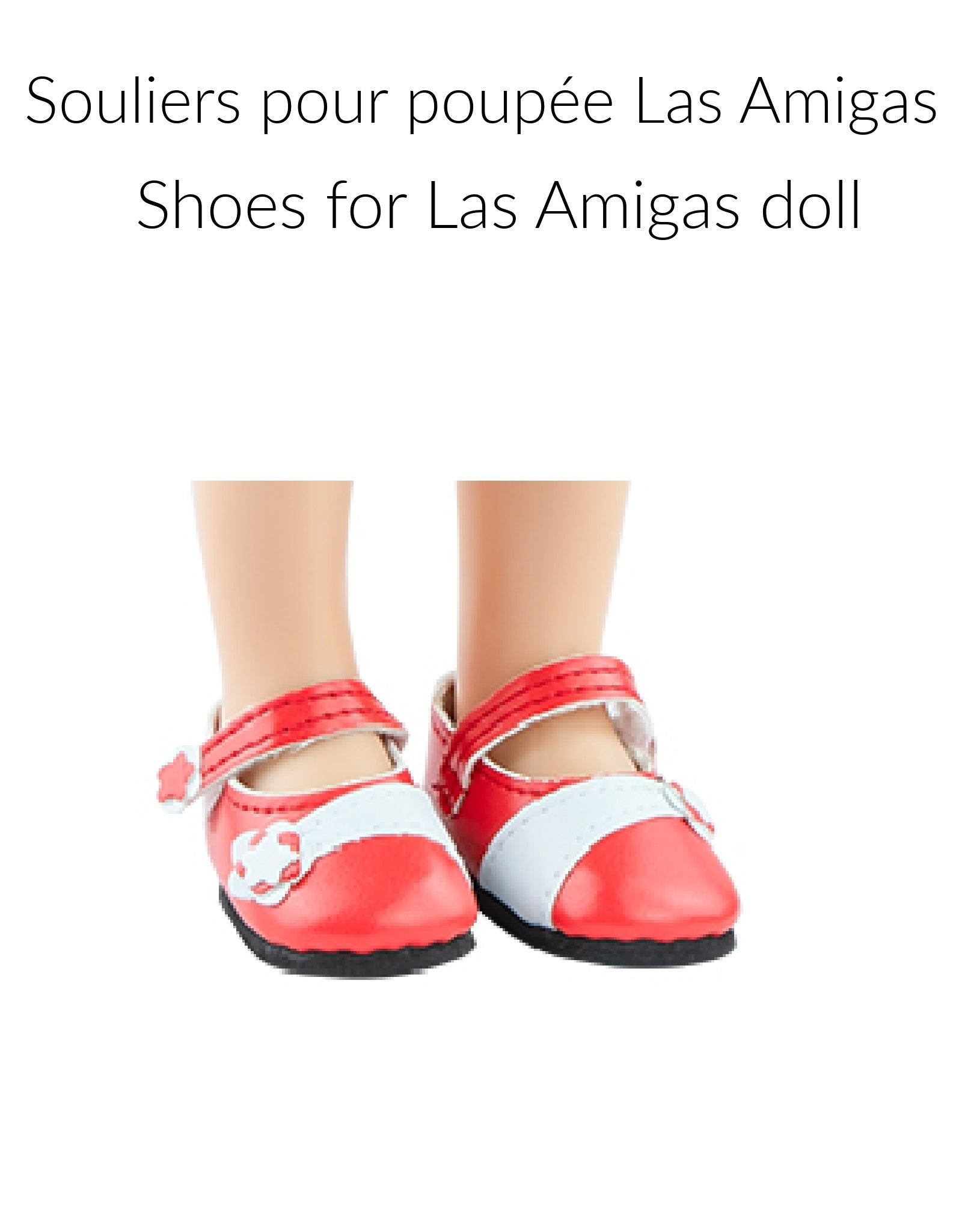 Las Amigas Doll Shoes - Red - Paola Reina