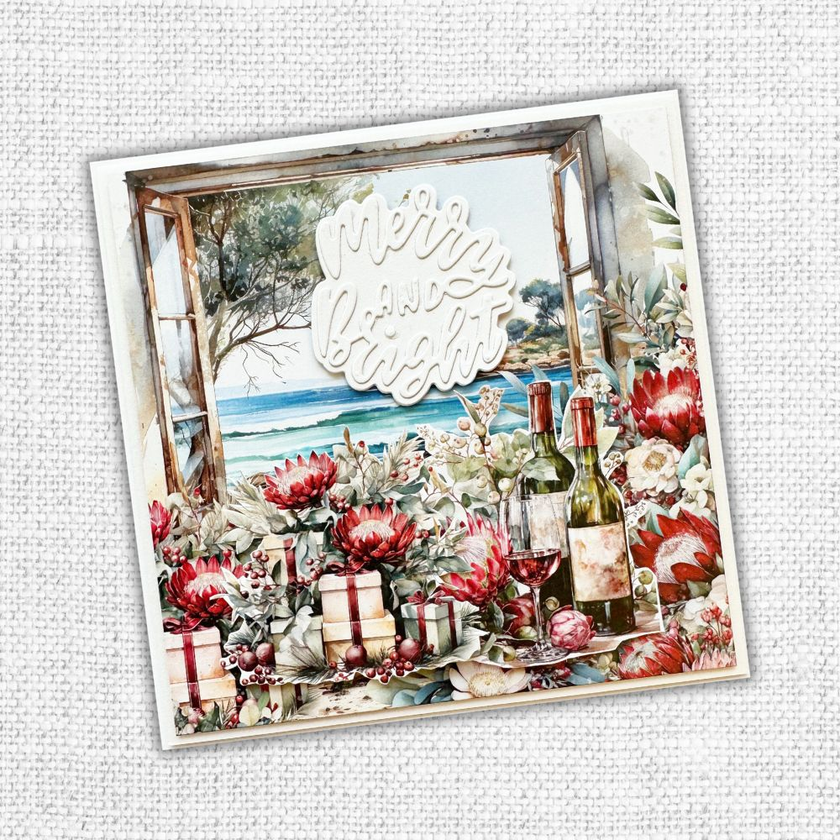 Merry and Bright Layered Script Metal Cutting Die 30219