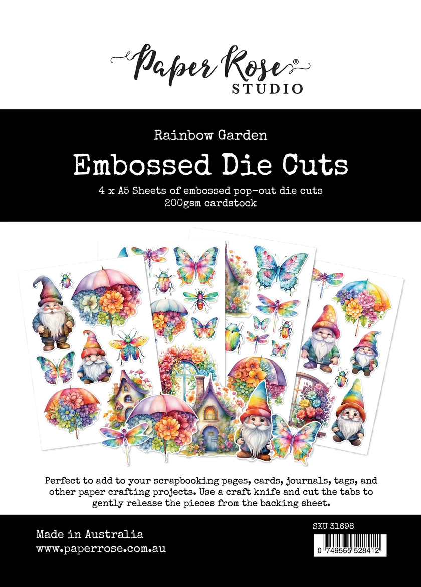 Rainbow Garden Embossed Die Cuts 31698