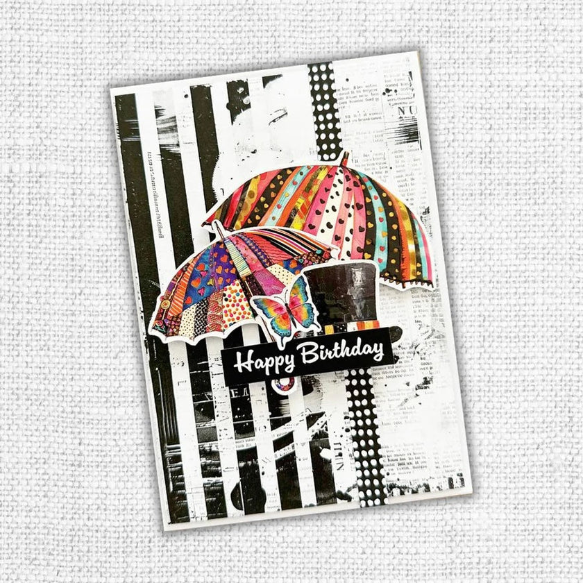 Inky Colour Embossed Die Cuts 31932