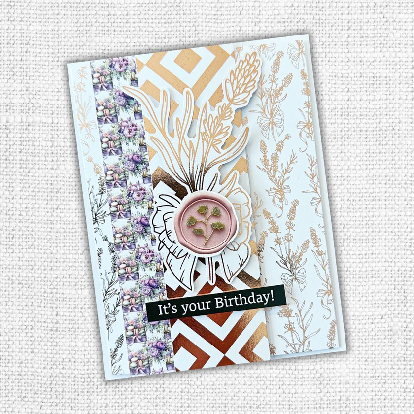 Lavender & Roses - Rose Gold Foil Die Cuts 32268