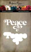 Fancy Script Layered Peace Die 32451