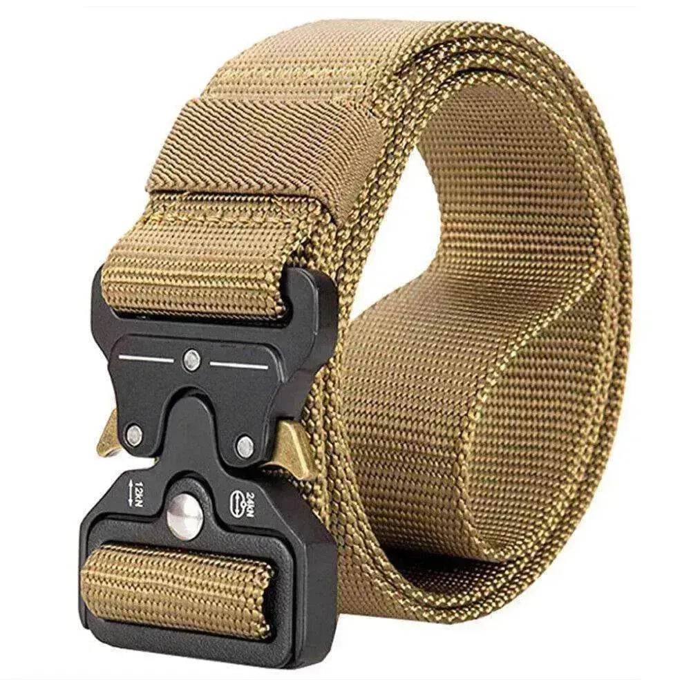 Men's Tactical Nylon Belt with Quick-Release Metal Buckle