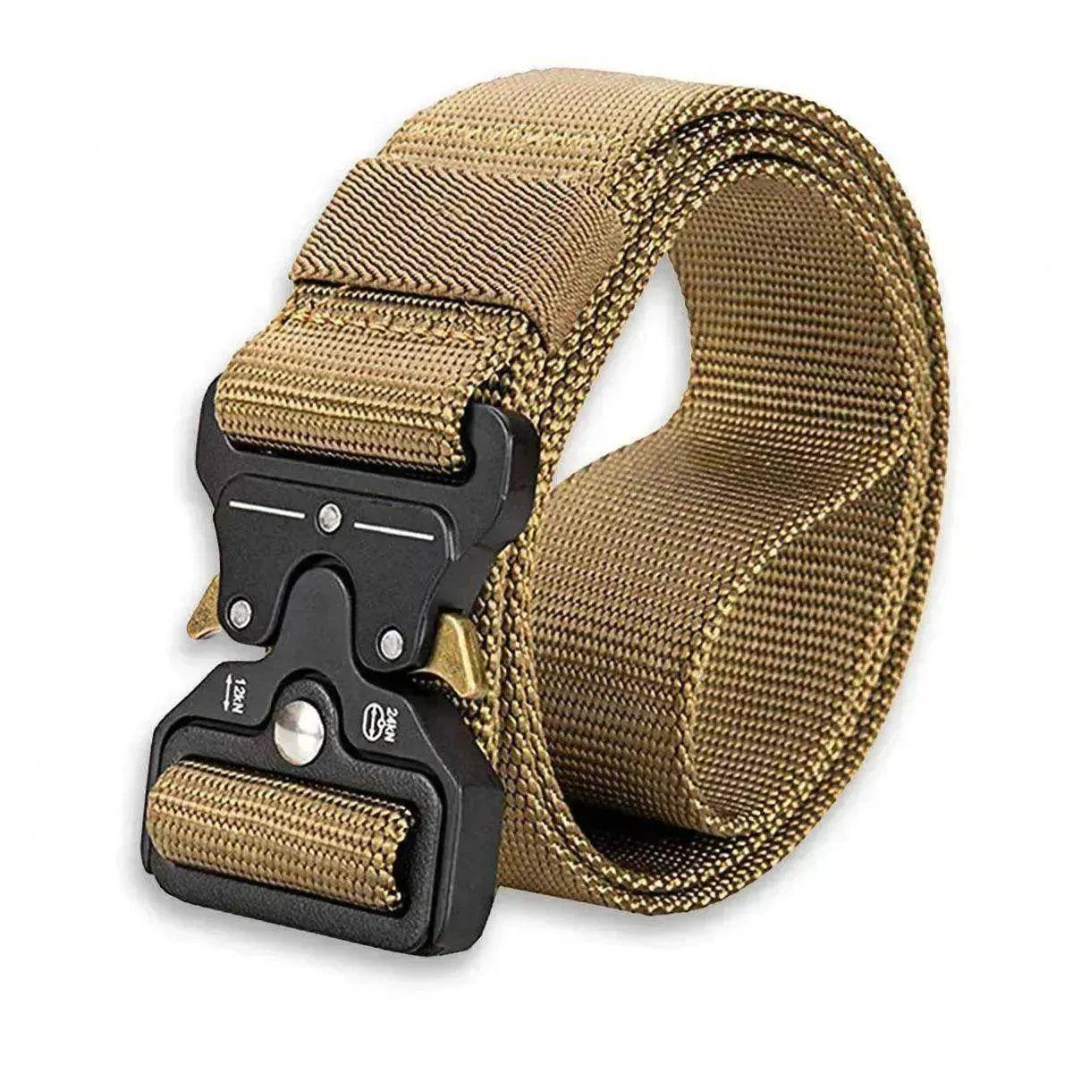 Men's Tactical Nylon Belt with Quick-Release Metal Buckle