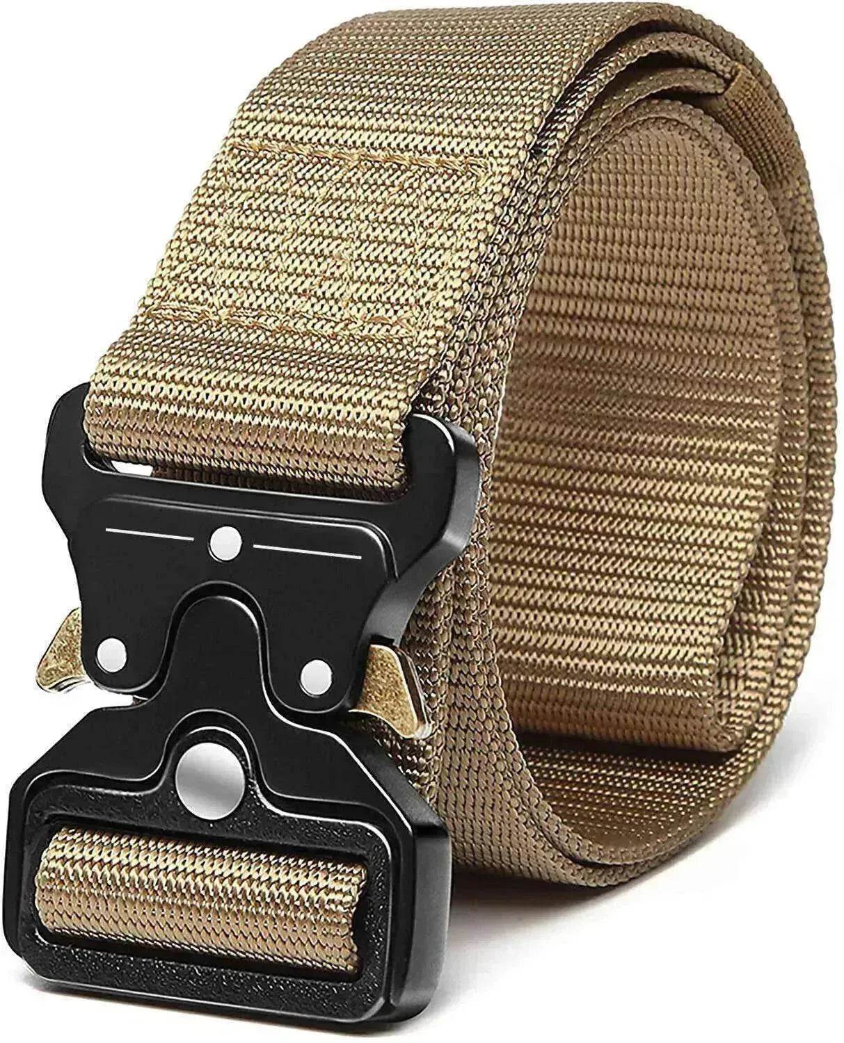 Men's Tactical Nylon Belt with Quick-Release Metal Buckle