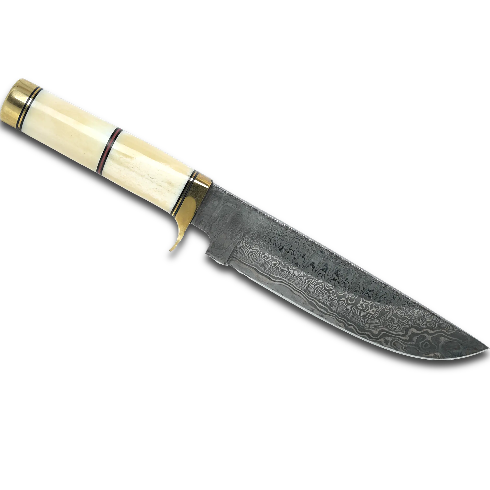 Couteau Haruto Bowie - Manche en os de chameau, lame de 7,5 pouces avec étui en cuir original.